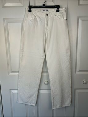 S.O.N.G. White Cotton Jeans